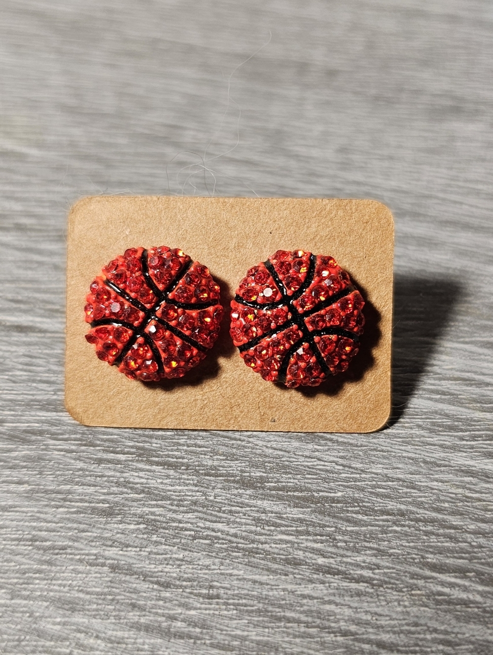 🦋 5 For $10 🦋 Sparkling Basketball Stud Earrings